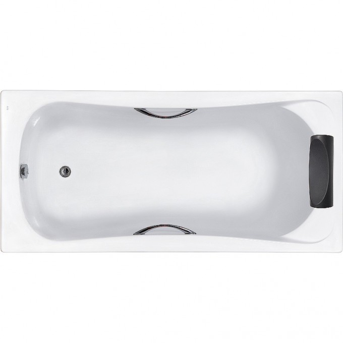 Ванна акриловая ROCA BECOOL 1800x800 мм, с отверстиями для ручек, прямоугольная, белая ZRU9302782